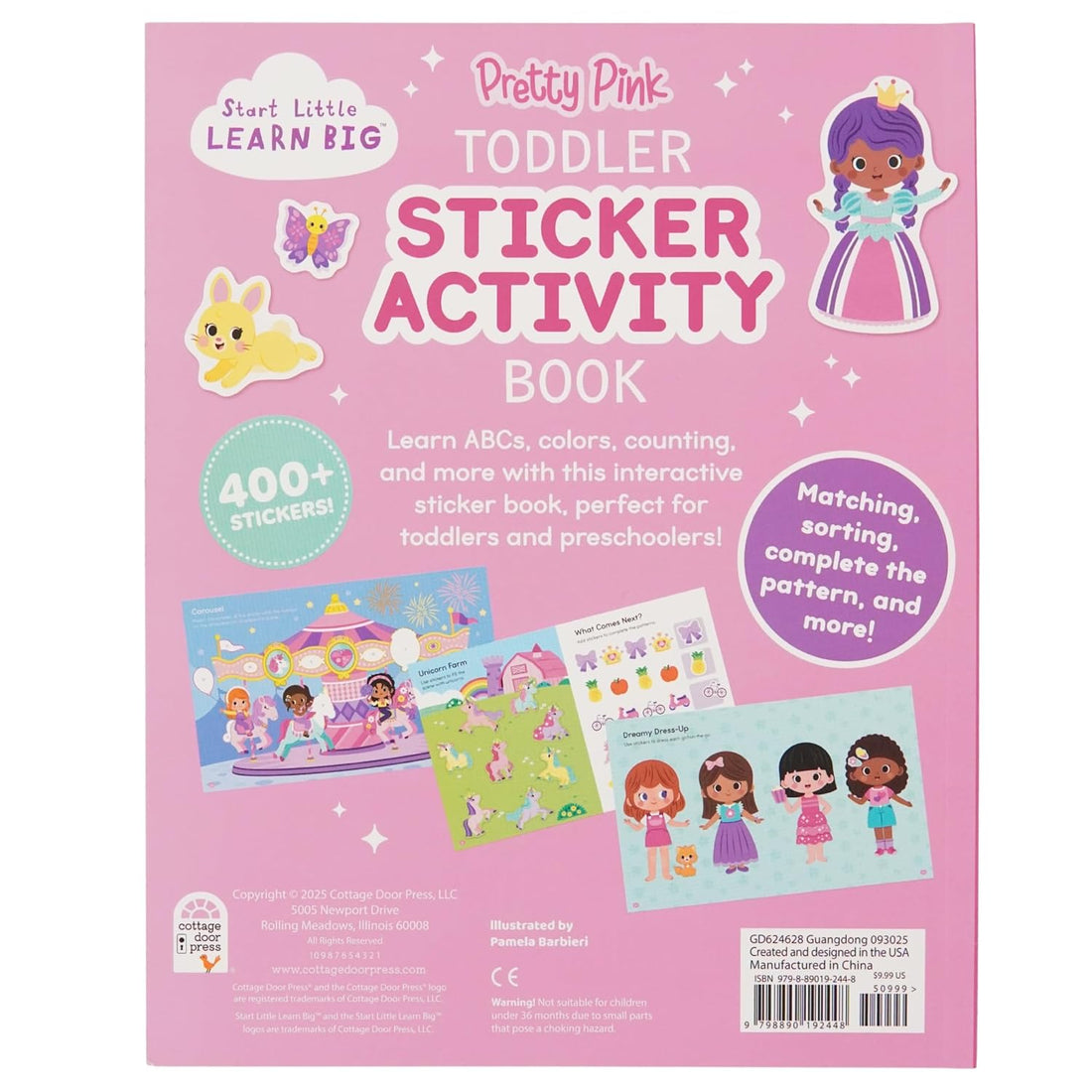 Pretty Pink Toddler Sticker Activity Book