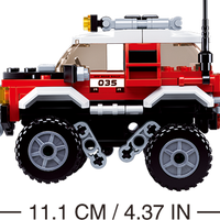 Car Club Offroad Building Brick Kit, Red (145 Pcs)