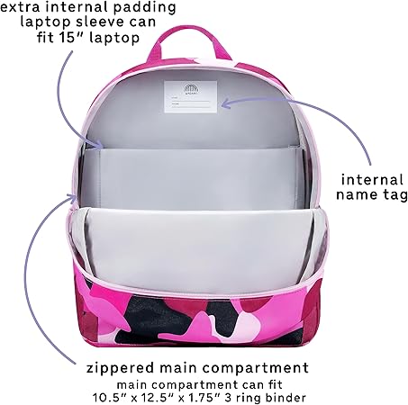 Ethan Backpack - Camo (Fuchsia/Pink)