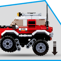 Car Club Offroad Building Brick Kit, Red (145 Pcs)