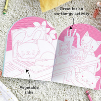 Cats Coloring Book + Stickers