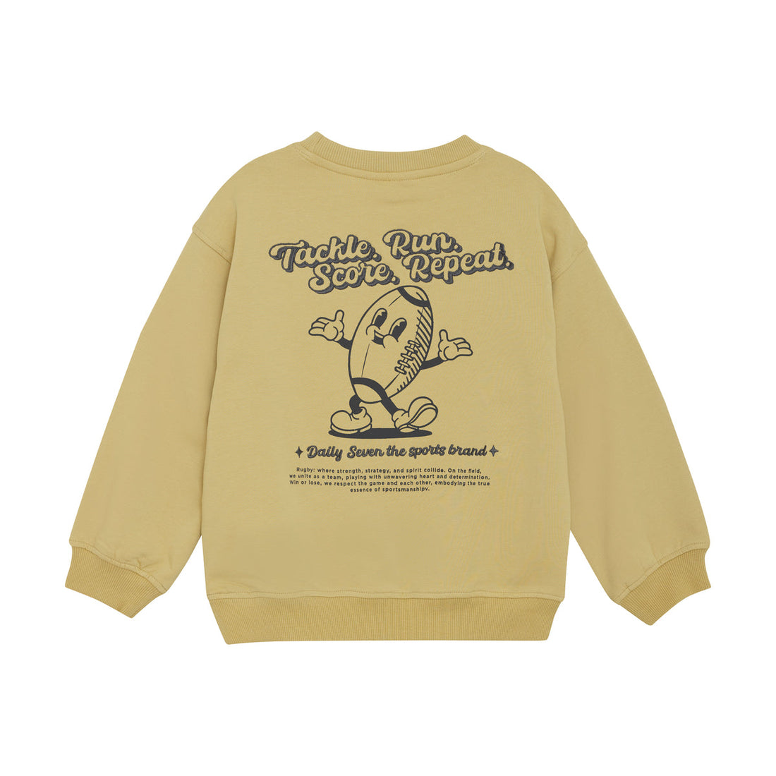 Oversized Sweater Retro Print | Silver Fern