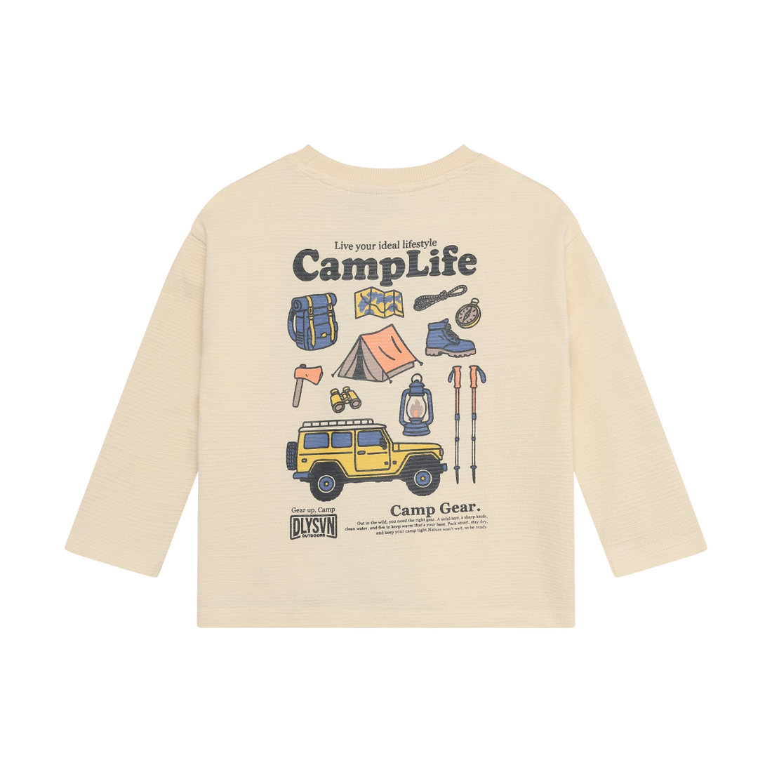 T-shirt Camp Longsleeve Backprint | Sandshell