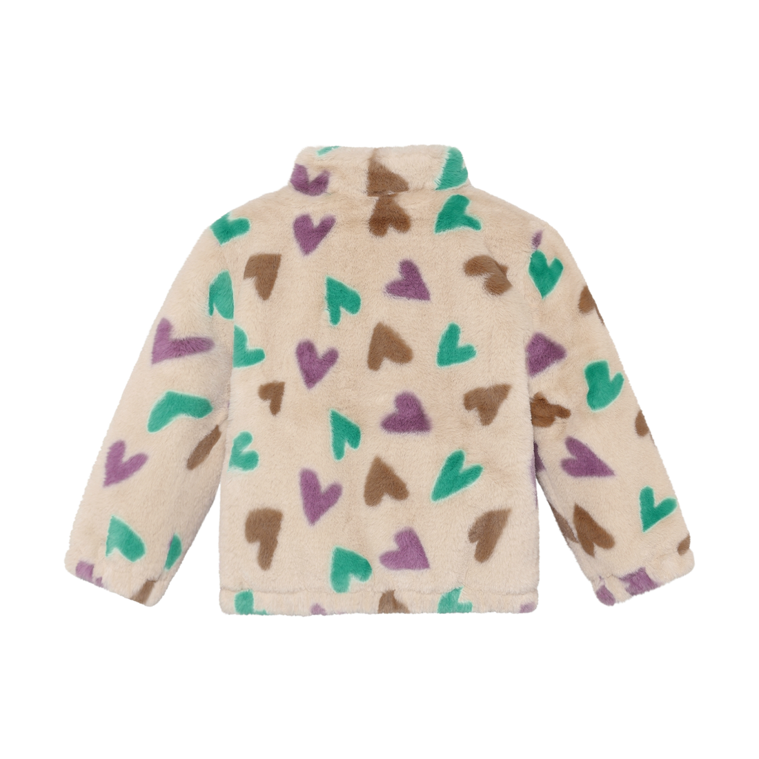Daily7 Kid Girl Teddy Jacket Hearts