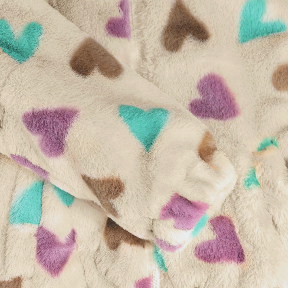 Daily7 Kid Girl Teddy Jacket Hearts