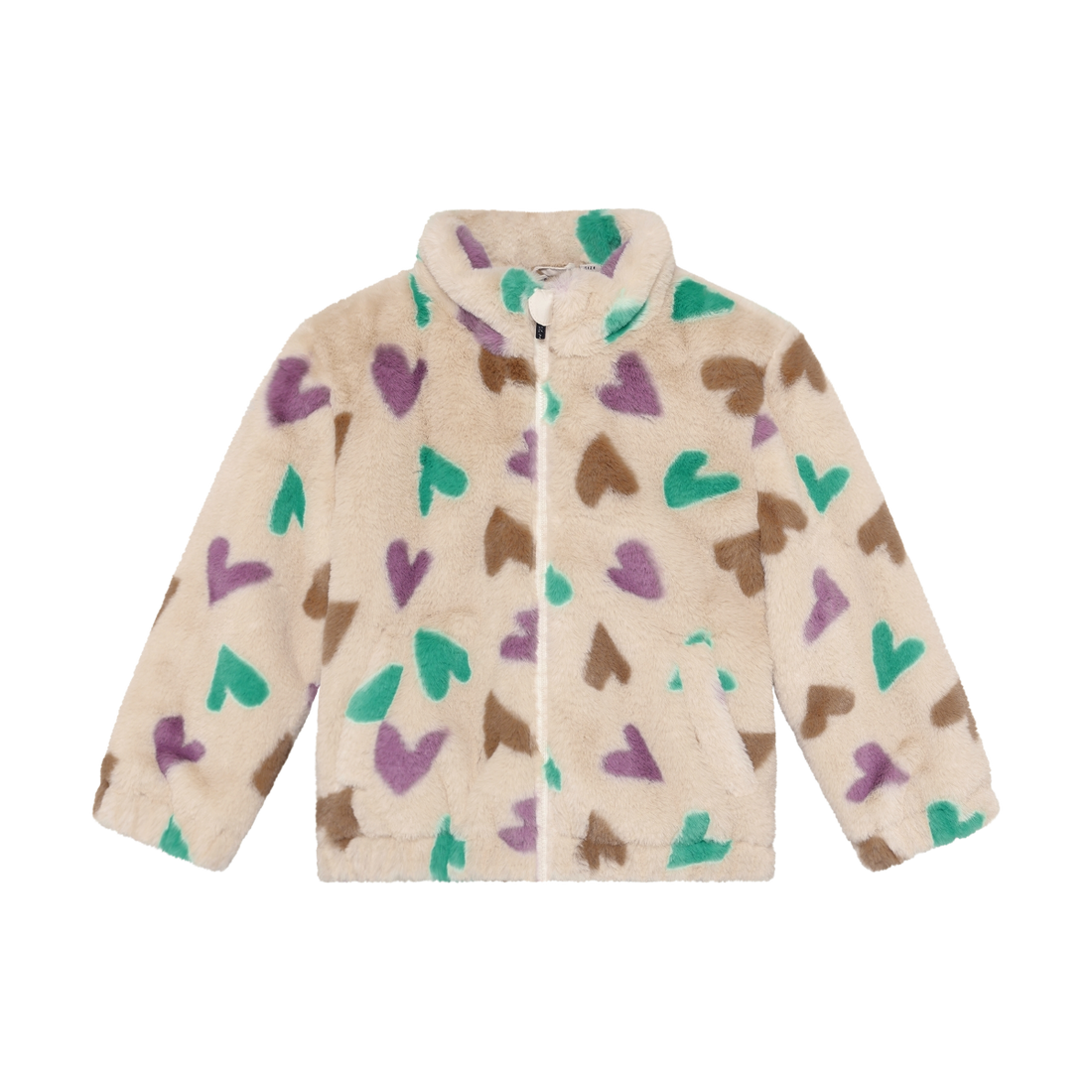 Daily7 Kid Girl Teddy Jacket Hearts