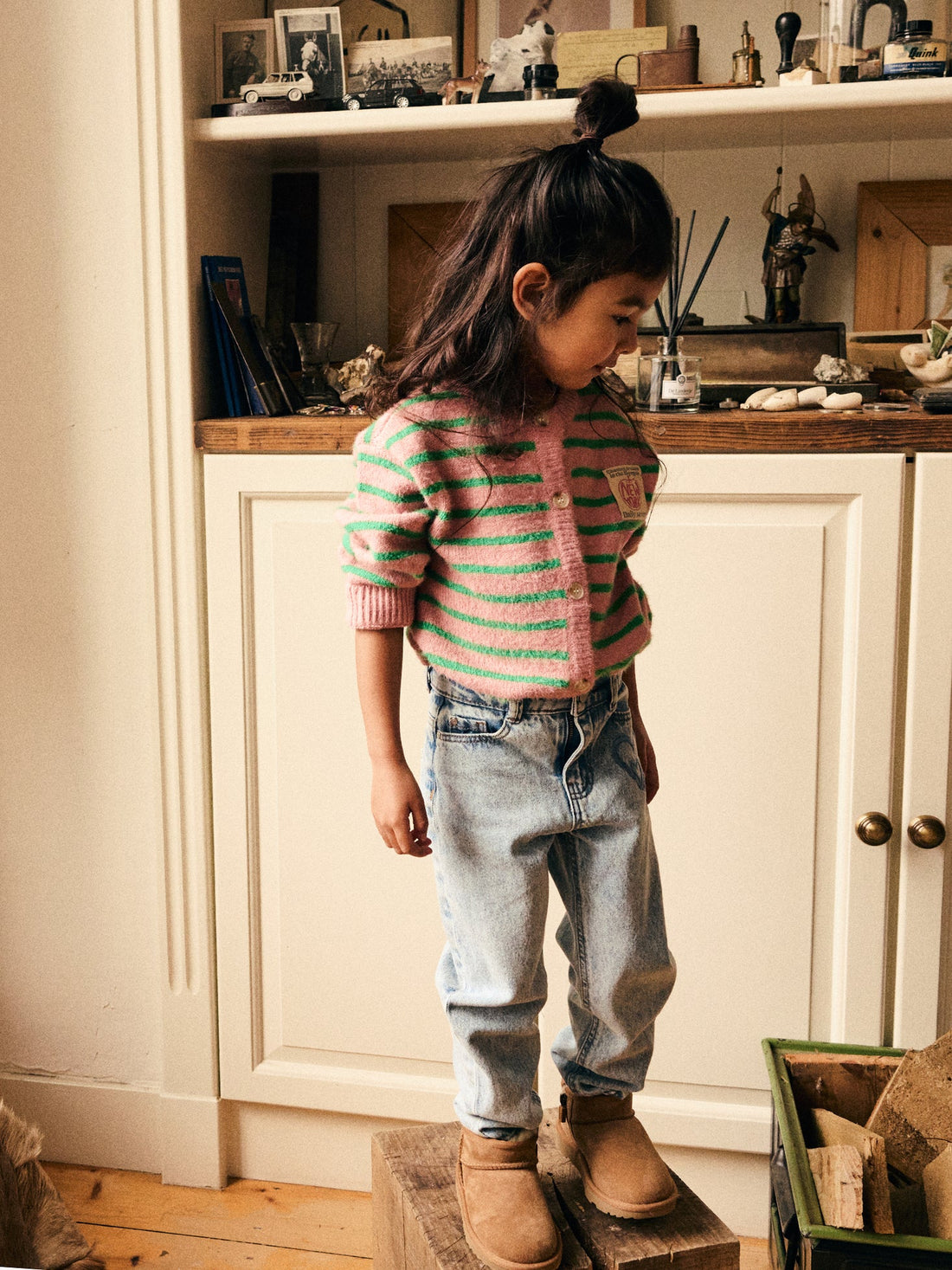 Denim Mom Fit Heart Jeans | Medium Denim