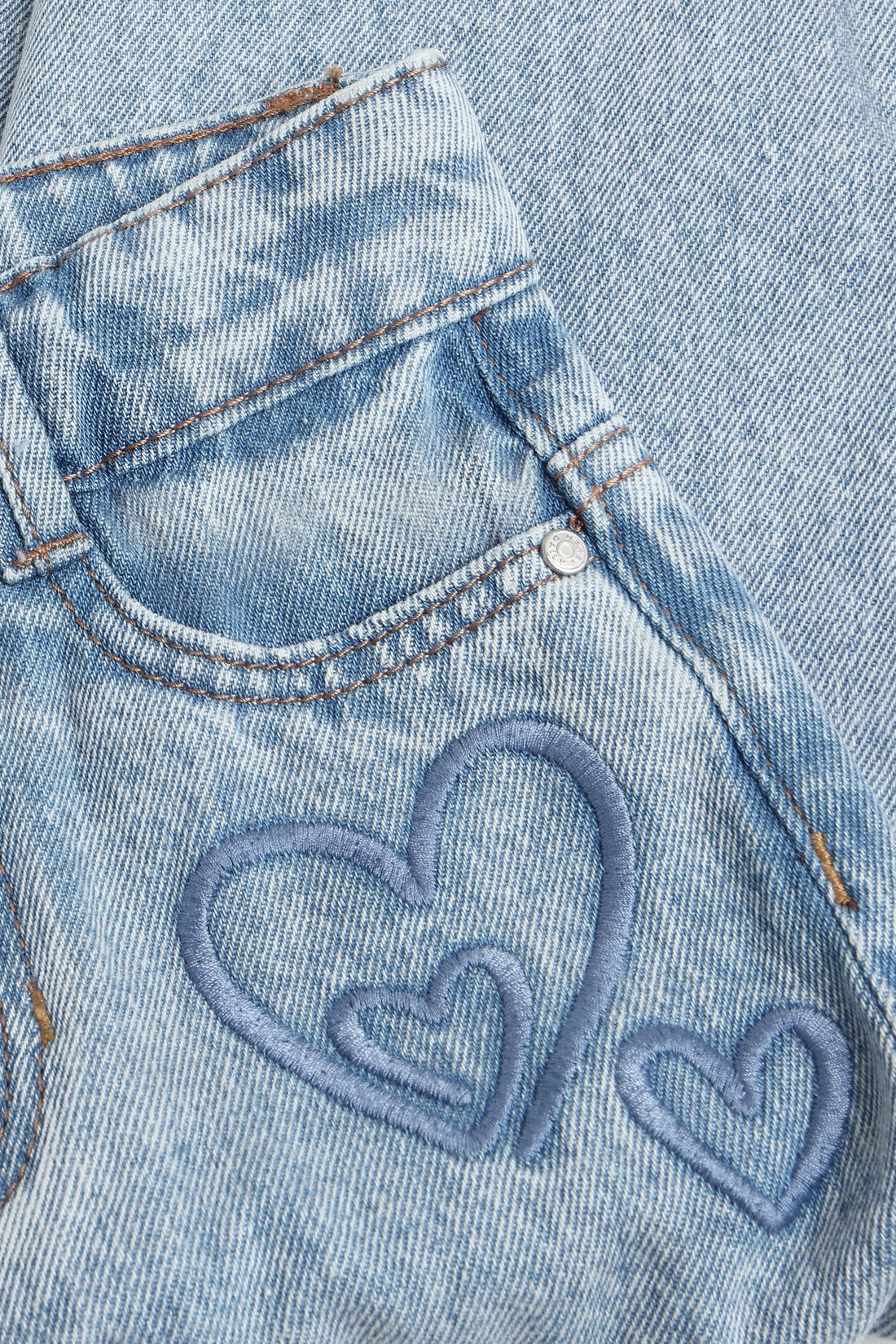 Denim Mom Fit Heart Jeans | Medium Denim