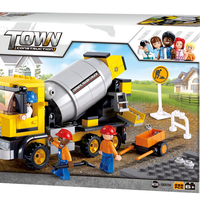 Construction Cement Mixer Truck Building Brick Kit (296 Pcs)