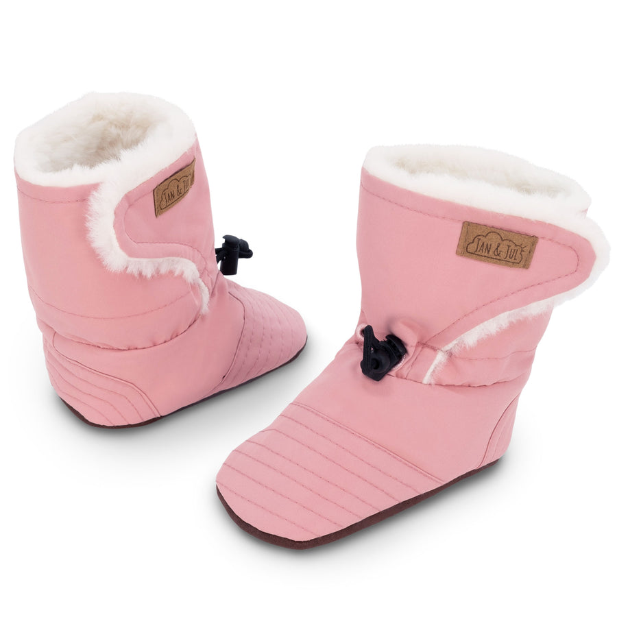 Stay-Put Winter Booties | Dusty Pink