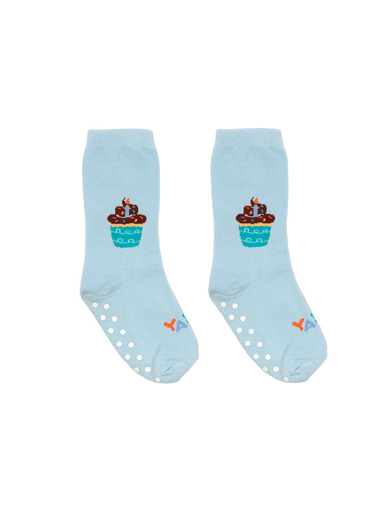 CUPCAKE BIRTHDAY 3D KIDS CREW SOCK