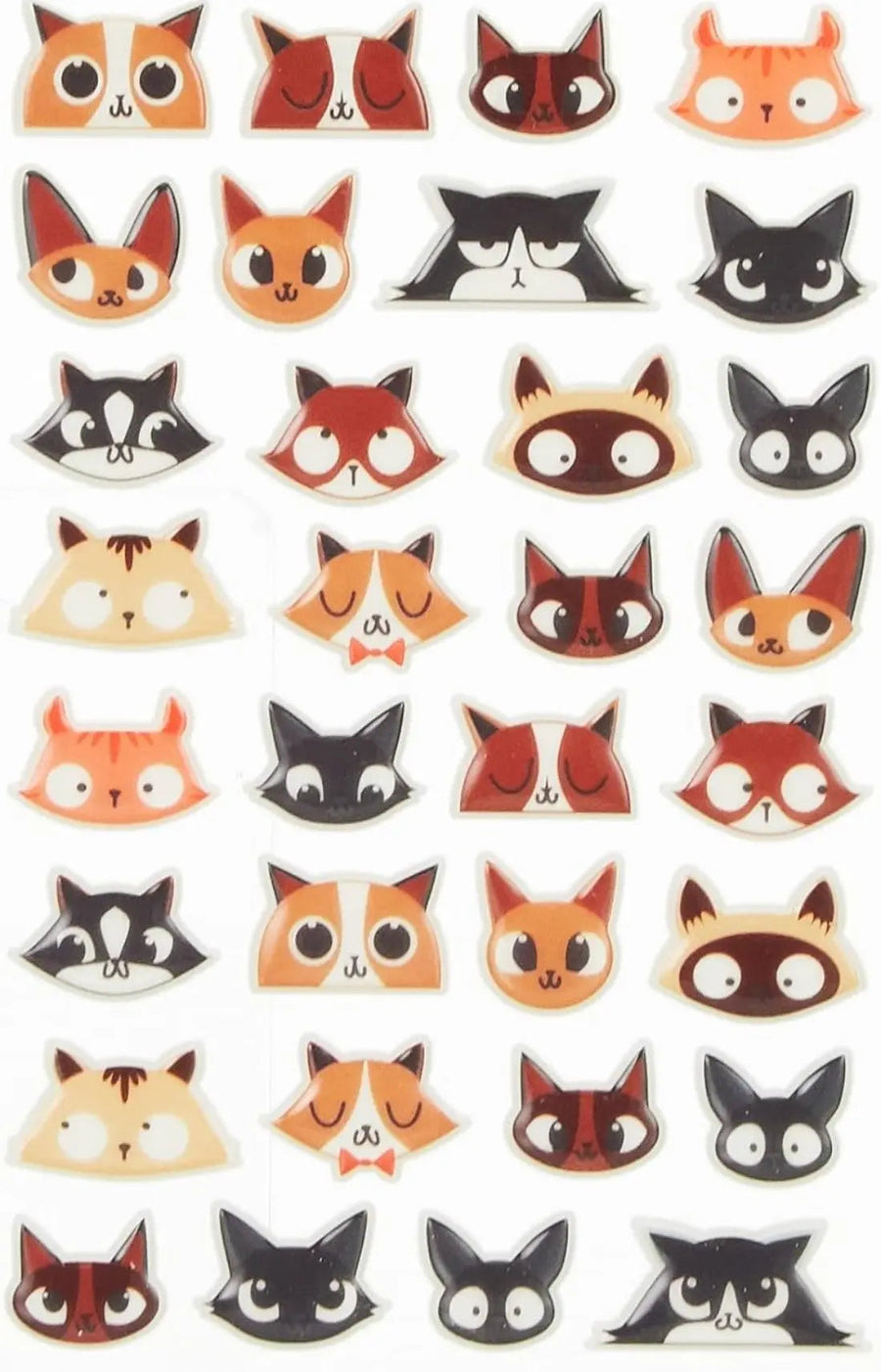 Cooky Cat Head Stickers