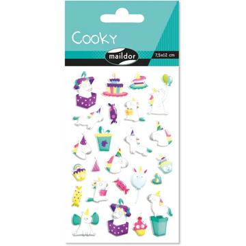 Cooky Stickers Unicorn Birthday 24 Stickers