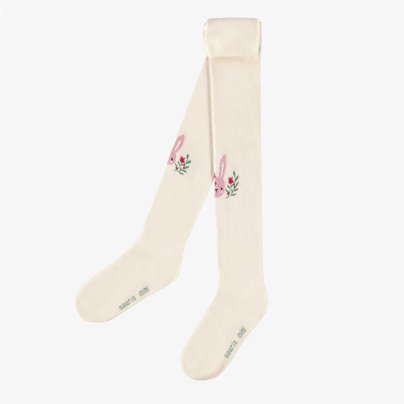 CREAM TIGHTS WITH PATTERNS, BABY
