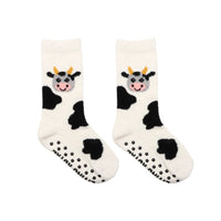 Cow Kids Fuzzy Socks
