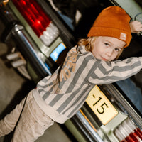 Oversized Sweater Stripe | Sandshell