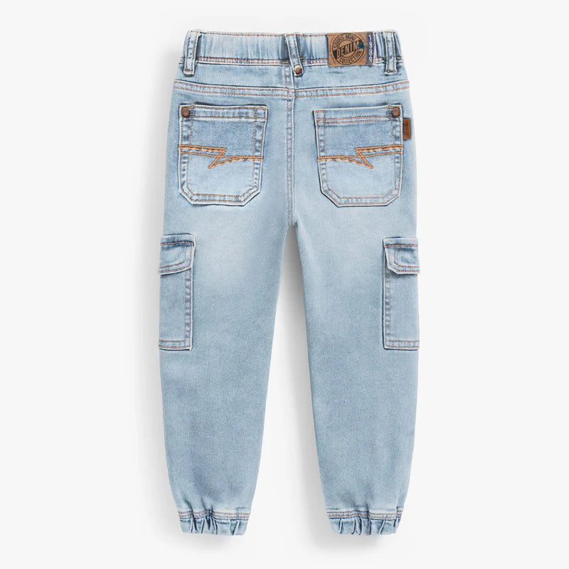Blue cargo jeans, child