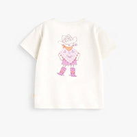 Cream T-shirt with back illustration, child