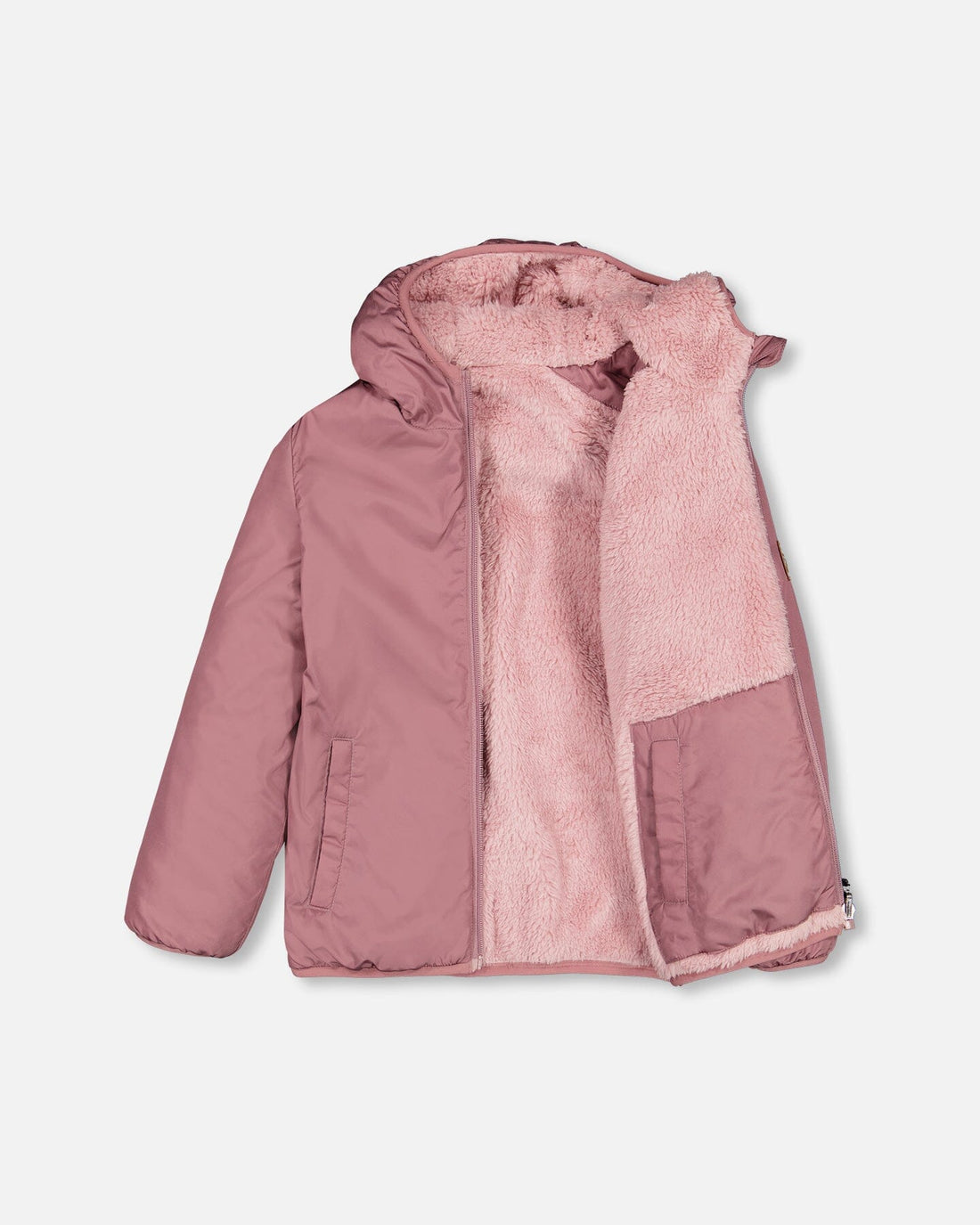 Transition Reversible Sherpa And Nylon Jacket Old Pink