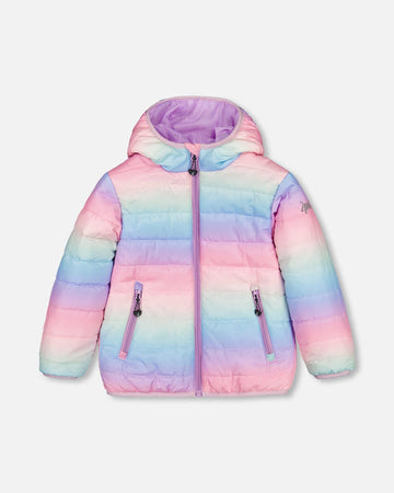 Quilted Transition Jacket Multicolor Gradient