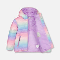 Quilted Transition Jacket Multicolor Gradient