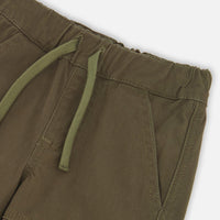 Stretch Twill Jogger Pants With Cargo Pockets Grape Leaf