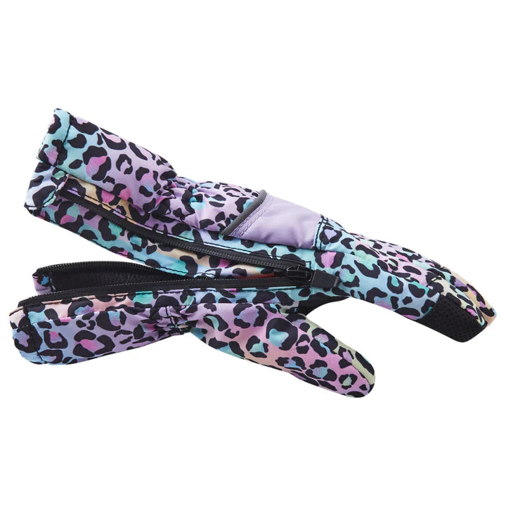 Winter & Ski Glove powered by ZIPGLOVE™TECHNOLOGY | Purple Leopard