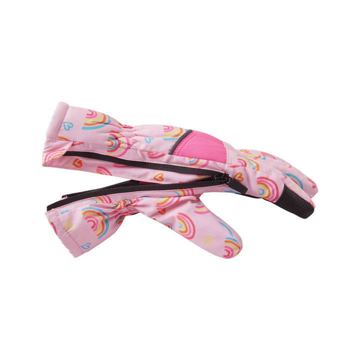 Winter & Ski Glove powered by ZIPGLOVE™TECHNOLOGY | Pink Rainbows