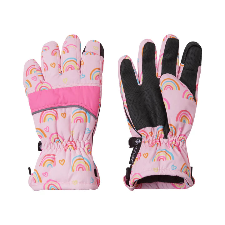 Winter & Ski Glove powered by ZIPGLOVE™TECHNOLOGY | Pink Rainbows