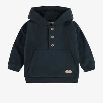 NAVY HOODIE IN FRENCH TERRY, BABY