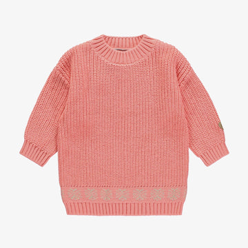 PINK CASHMERE KNITTED DRESS, BABY