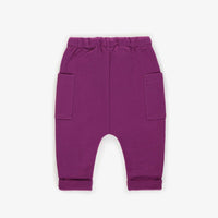 PURPLE PANTS CASUAL FIT IN FLEECE, BABY
