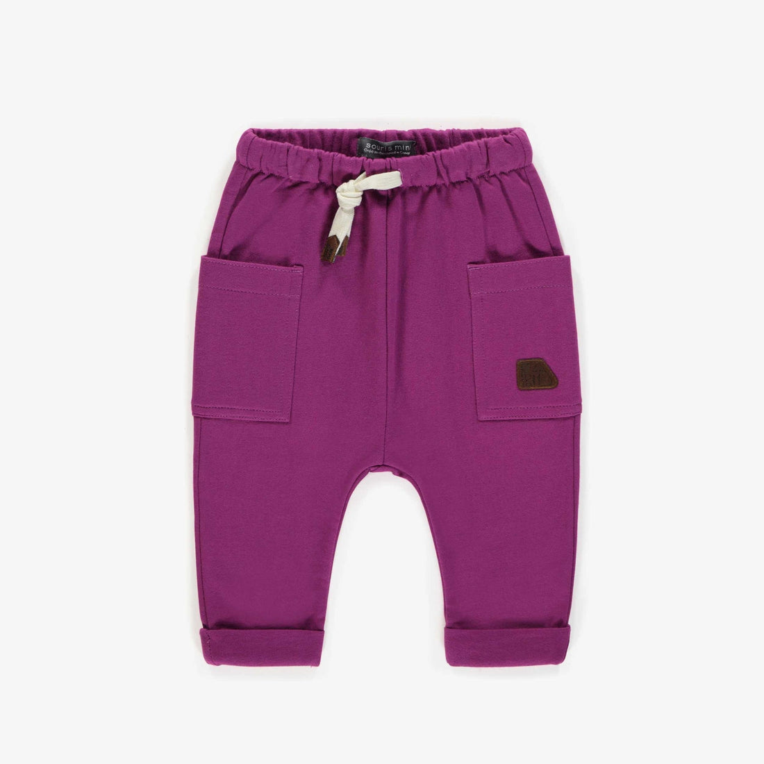 PURPLE PANTS CASUAL FIT IN FLEECE, BABY