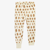 CREAM TWO-PIECE PAJAMA WITH AN ALL OVER PRINT OF COOKIES IN JERSEY, CHILD