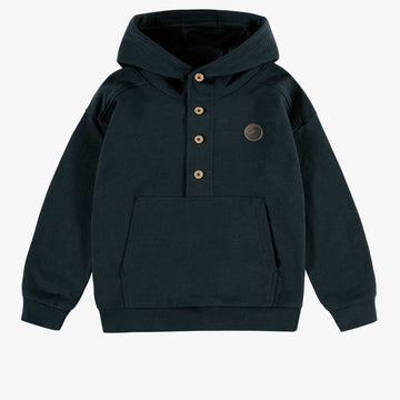 NAVY HOODIE IN FRENCH TERRY, CHILD