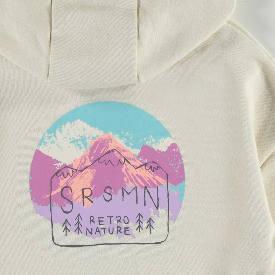 CREAM HOODED VEST WITH A ZIPPER IN FLEECE, CHILD