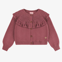 PURPLE KNITTED VEST WITH PUFFY SLEEVES, CHILD