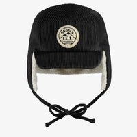 BLACK WINTER CAP IN CORDUROY, CHILD