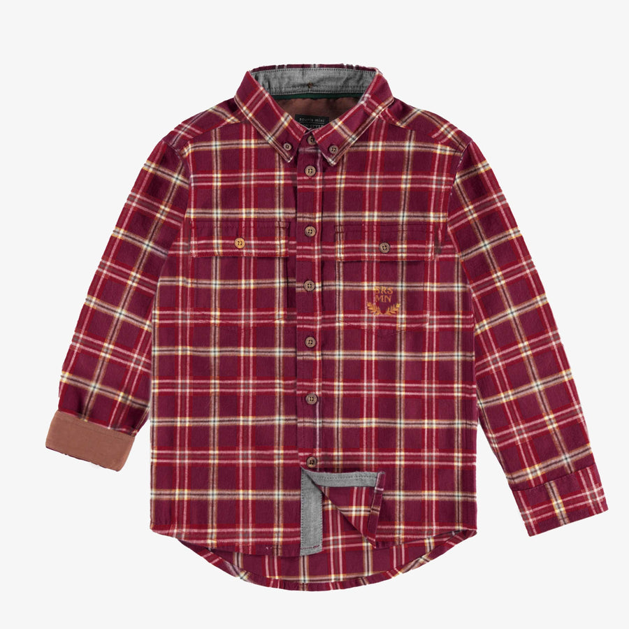 RED AND WHITE BRUSHED FLANNEL PLAID SHIRT, CHILD – Trendy Tots Winnipeg
