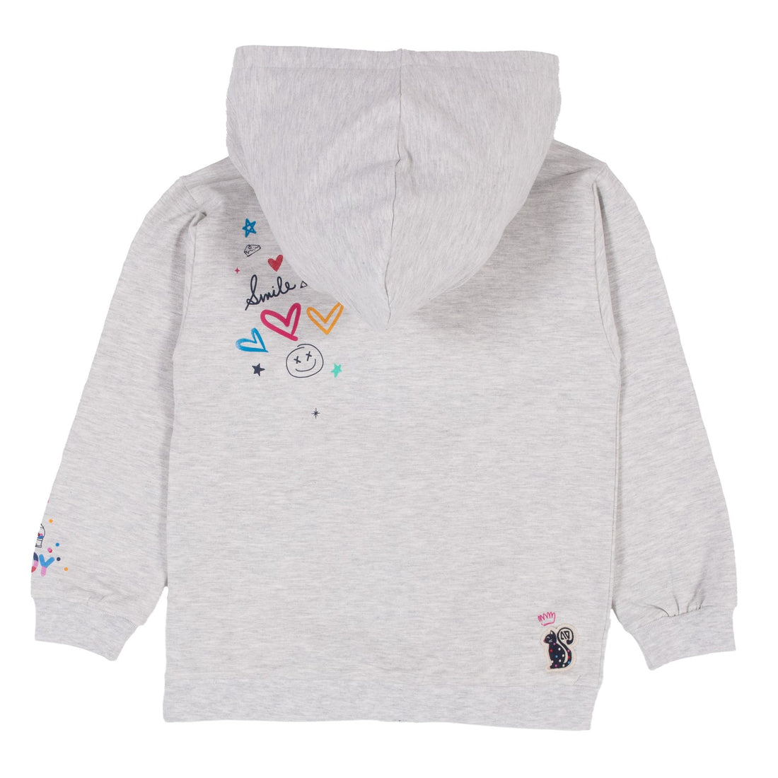 Girls Hooded Jacket Heather Ivory