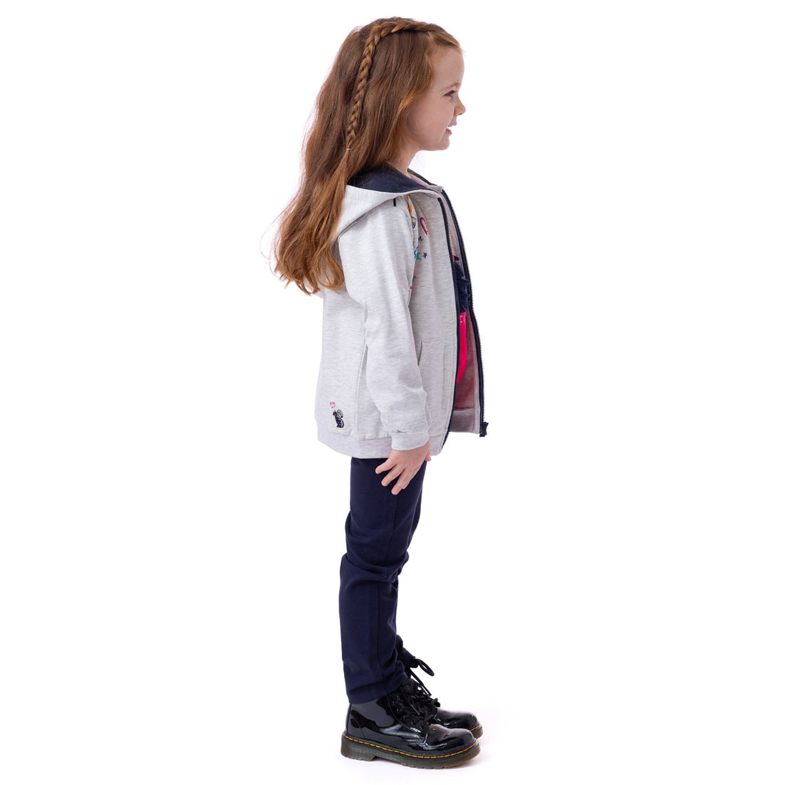 Girls Hooded Jacket Heather Ivory