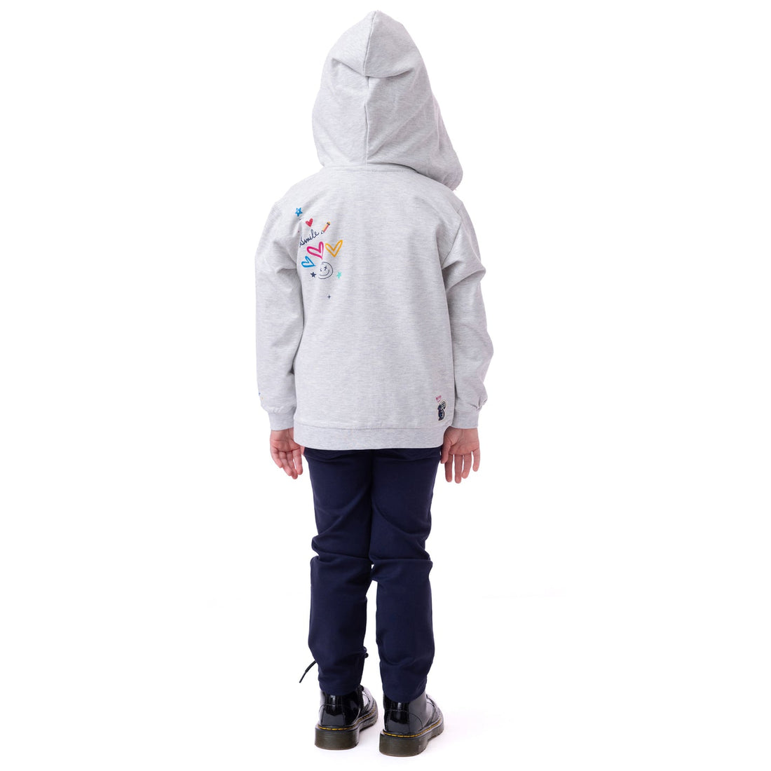 Girls Hooded Jacket Heather Ivory