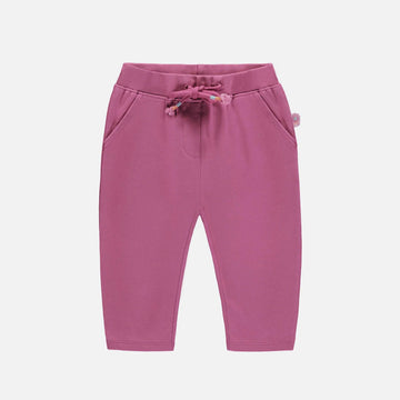 RED-VIOLET REGULAR FITTED PANTS IN FRENCH TERRY, BABY