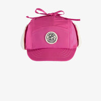 Pink winter cap in polyester, baby