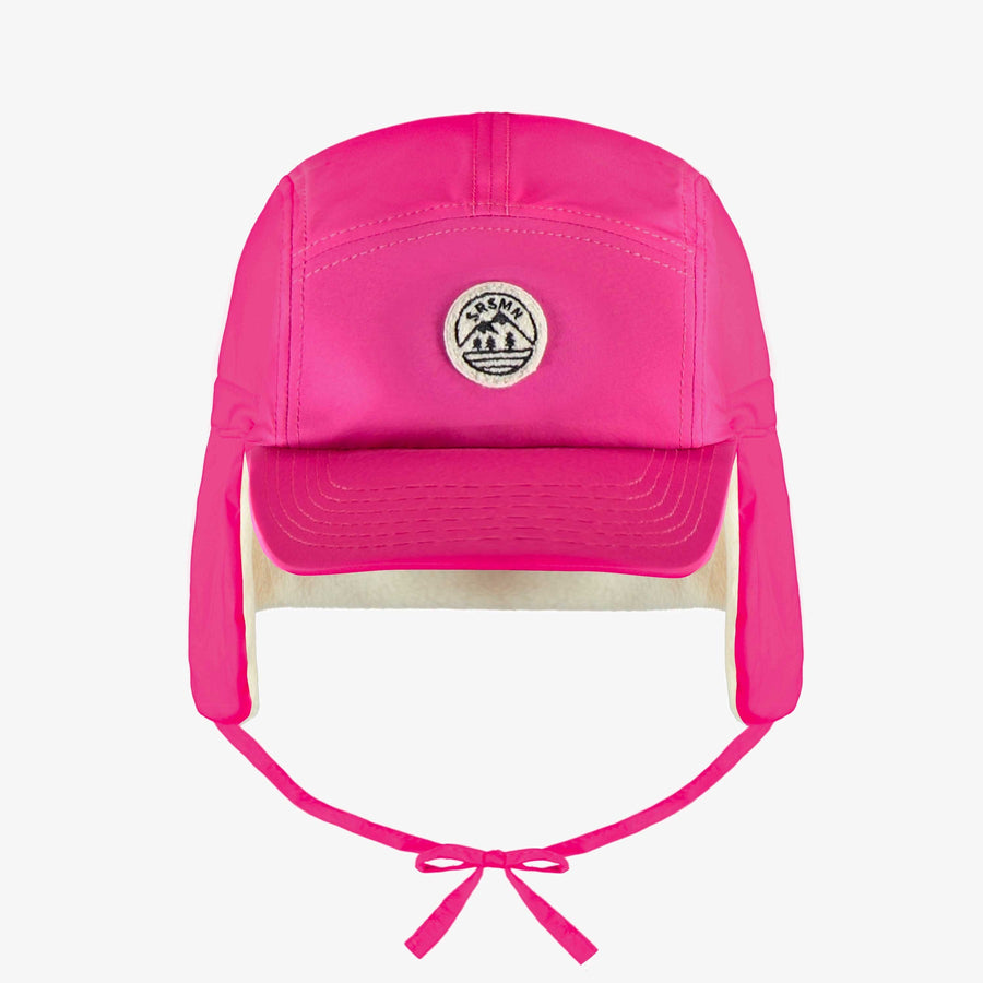 Pink winter cap in polyester, child