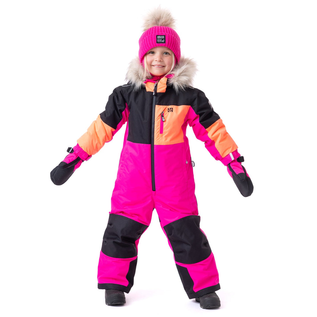 One-piece snowsuit Ariane Girls Fuchsia – Trendy Tots Winnipeg