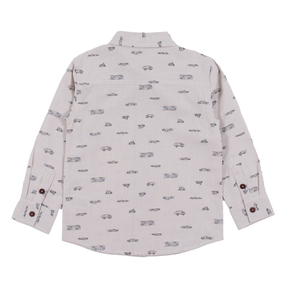 Beige Chambray Shirt