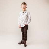 Beige Chambray Shirt