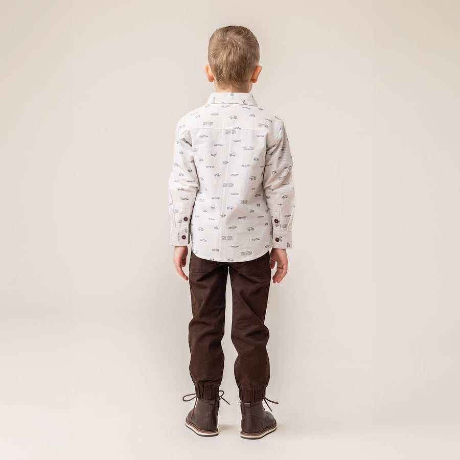 Beige Chambray Shirt