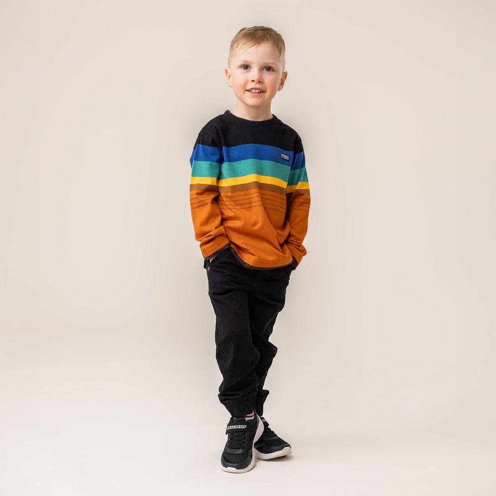 Black Striped Long Sleeve T-Shirt